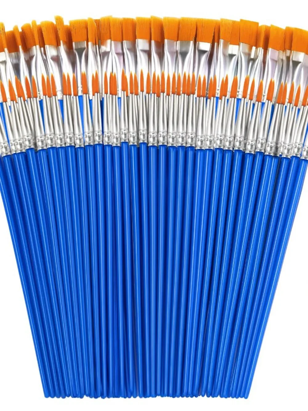 Small Paint Brushes Bulk, 110 Pcs Flat Tip Round Acrylic Paint Brushes for Kids
